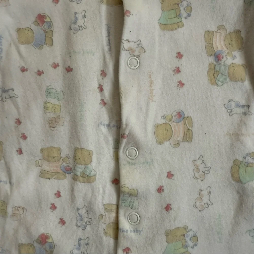 Carter’s Vintage Teddy Bear Pattern Footie Sleeper